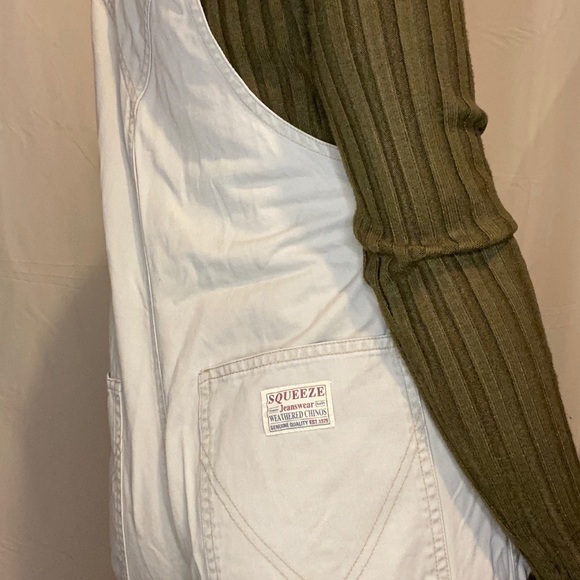 Vintage Squeeze Jeans Cream Overalls 
